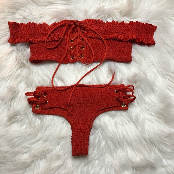 ❤️ Set 👙 Red Bikini - Picture 2 of 7